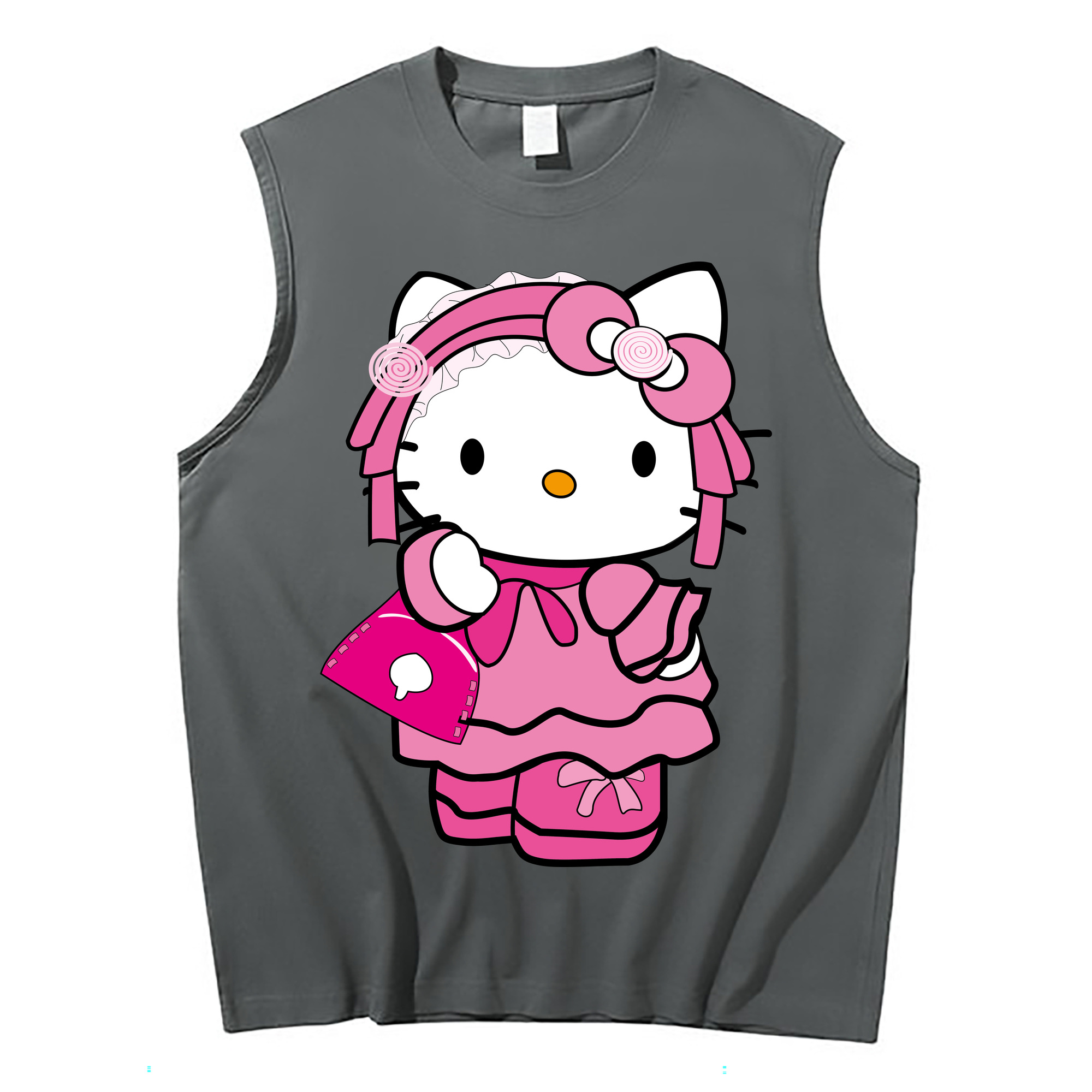 （画像用） Hello Kitty ハローキティ コットン100％タンクトップ（フロントプリント）